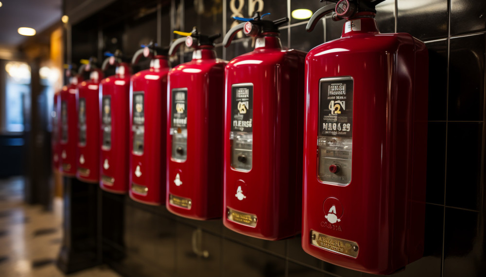 Welche Arten von Schutzschränken werden für Feuerlöscher im öffentlichen Bereich empfohlen ?